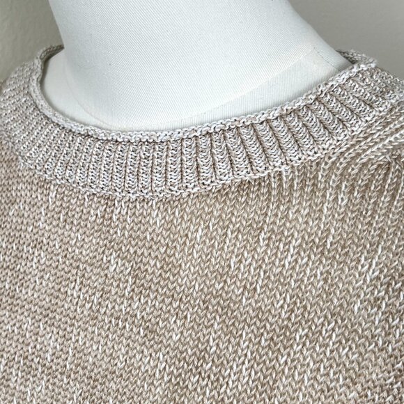 J.Crew Relaxed Cotton-Linen Blend Beach Sweater in beige XS - Picture 4 of 10